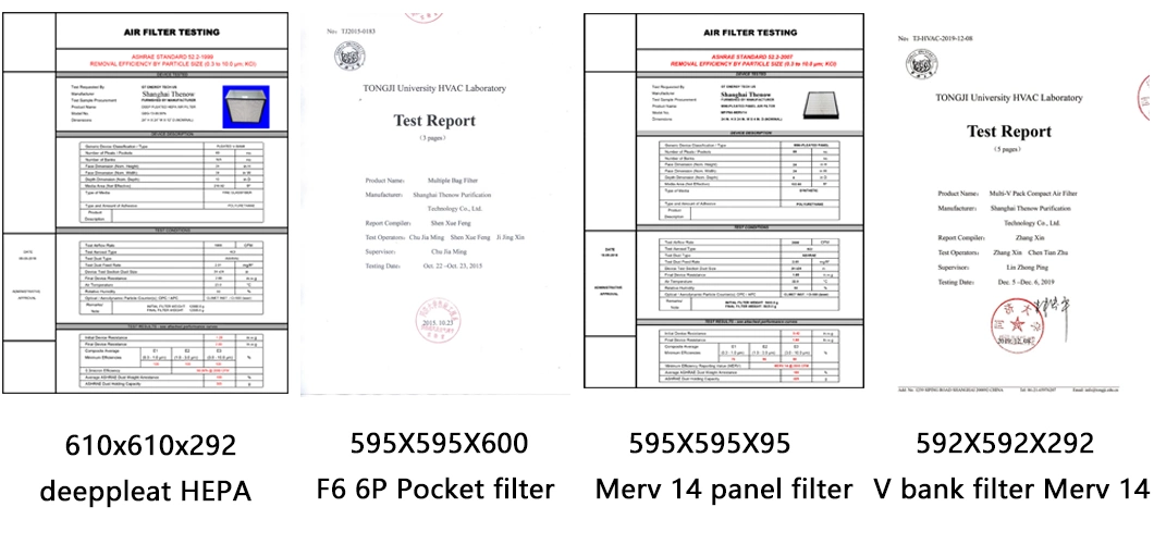 Cylinder Filter and Cone Filter for Gas Turbine Air Inlet System, F7~F9 Efficiency