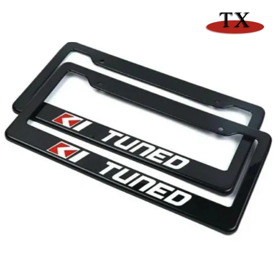 Custom Logo ABS Metal Car Number Plate Frame Auto Accessories License Plate Frame